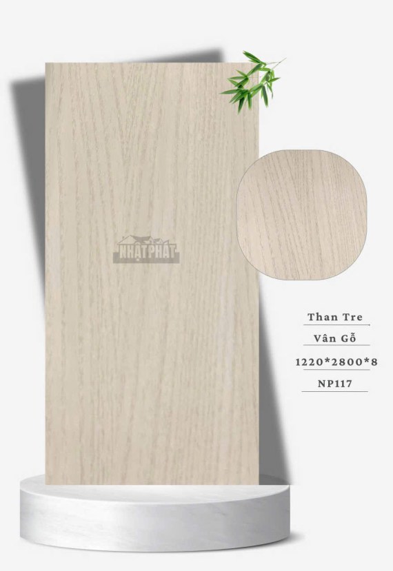 Tấm than tre ốp tường giả gỗ 8mm