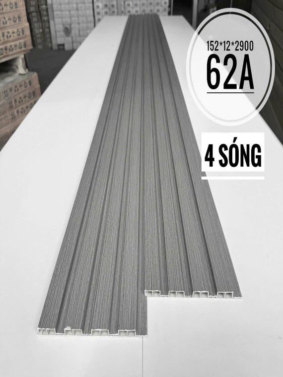 Lam nhựa ốp tường 4 sóng thấp 12mm