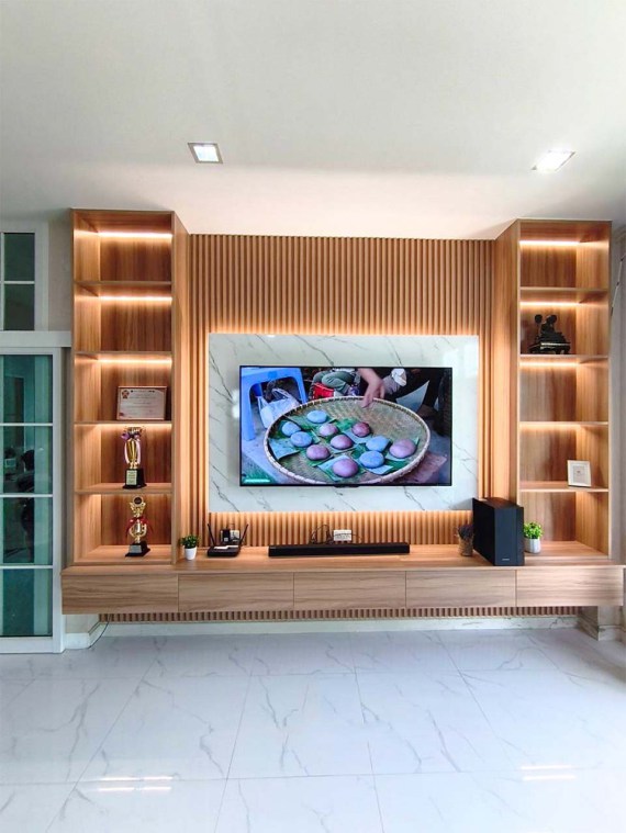 Mẫu Vách Kệ TV Phòng Khách Hot Năm 2026