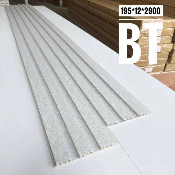 Lam sóng ốp tường 3 sóng thấp 12mm. Mã màu bê tông