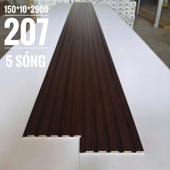 Lam nhựa ốp tường 5 sóng thấp 10mm. Mã màu 207