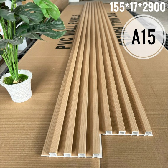 Lam nhựa ốp tường 4 sóng cao 17mm .Mã màu A15