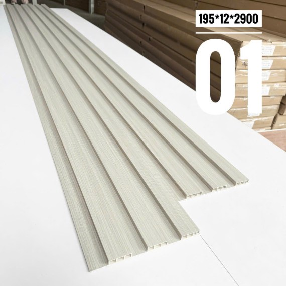 Lam nhựa ốp tường 3 sóng thấp 12mm. Mã màu MM01